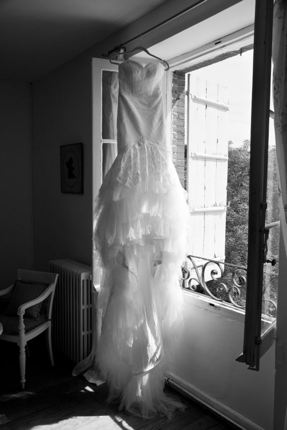 Wedding Dress inspired by and in style of Inbal Dror Chantilly Lace Cathedral Train